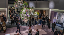 Lot of people attending an exhibition