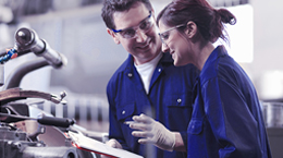 Two people in conversation