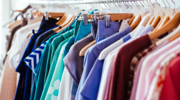 Apparels on hangers