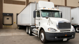 A truck parked indoors