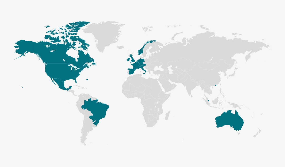 AXA Cyber coverage map