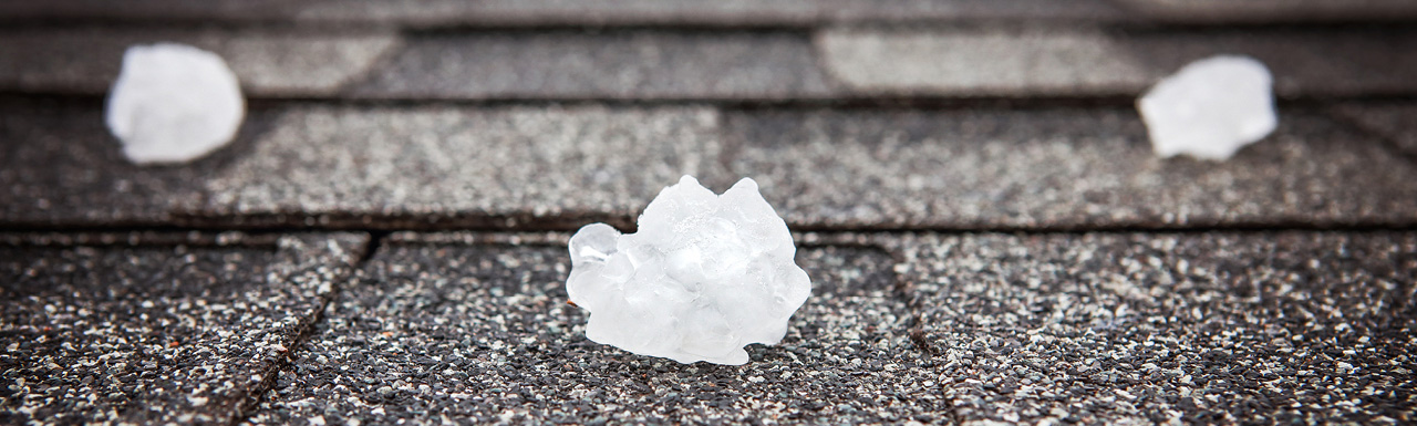 Hails on the concrete road