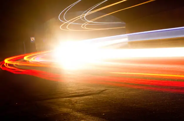 Lights rushing through